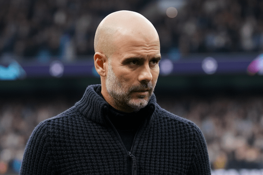 Pép Guardiola sur le terrain après le match contre Newcastle