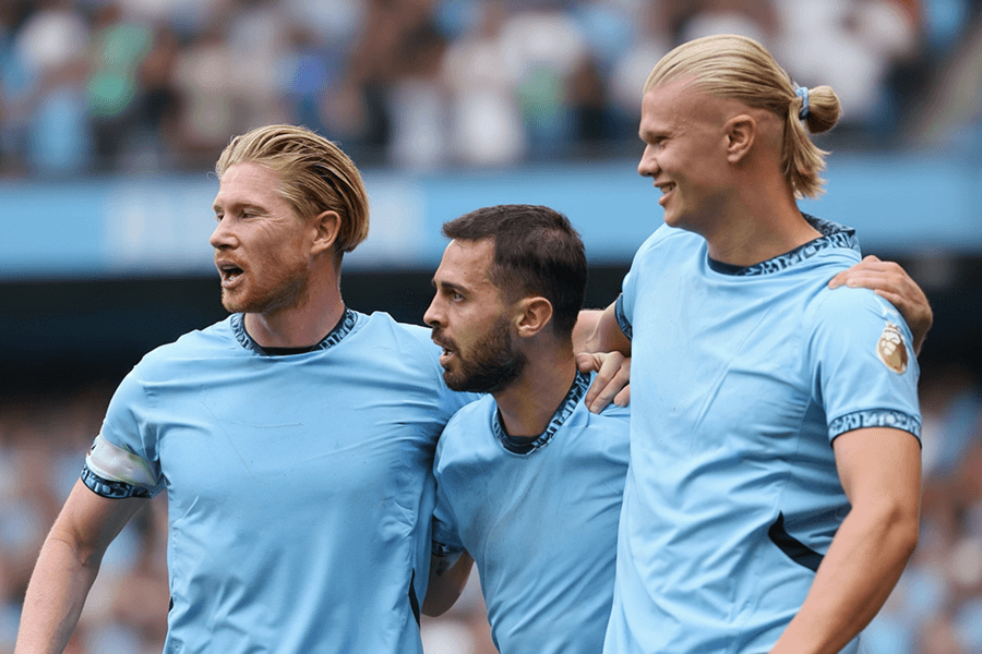Joueurs de Manchester City à l'entraînement.