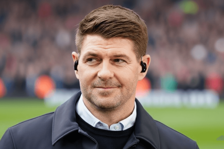 Steven Gerrard lors d'un match avec Liverpool.