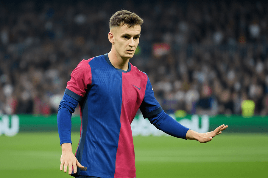 Marc Cassadó en action sur le terrain avec le FC Barcelone.