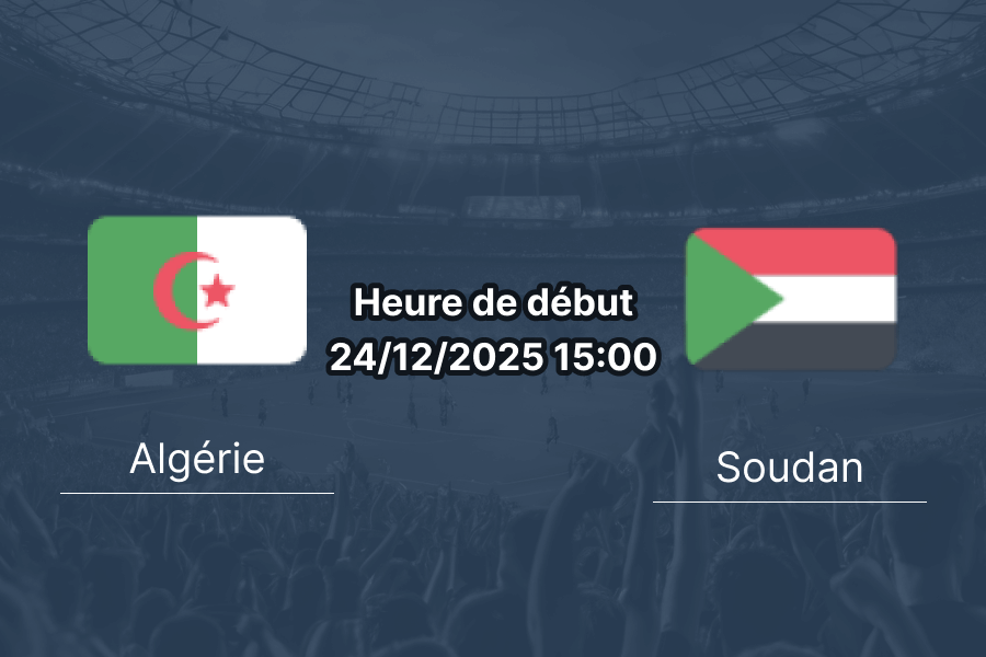 Couverture pronostic Algérie – Soudan, CAN groupe E 2025