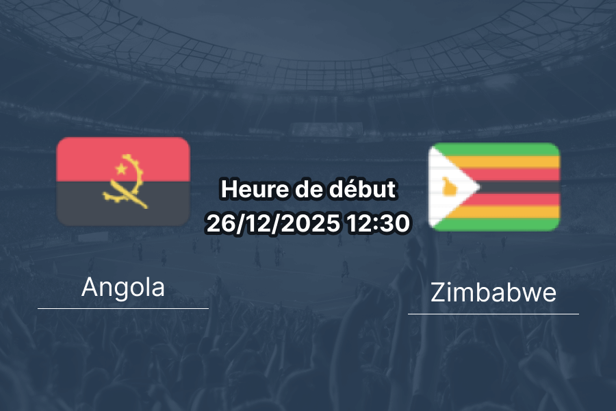 Couverture pronostic Angola – Zimbabwe, CAN Groupe B