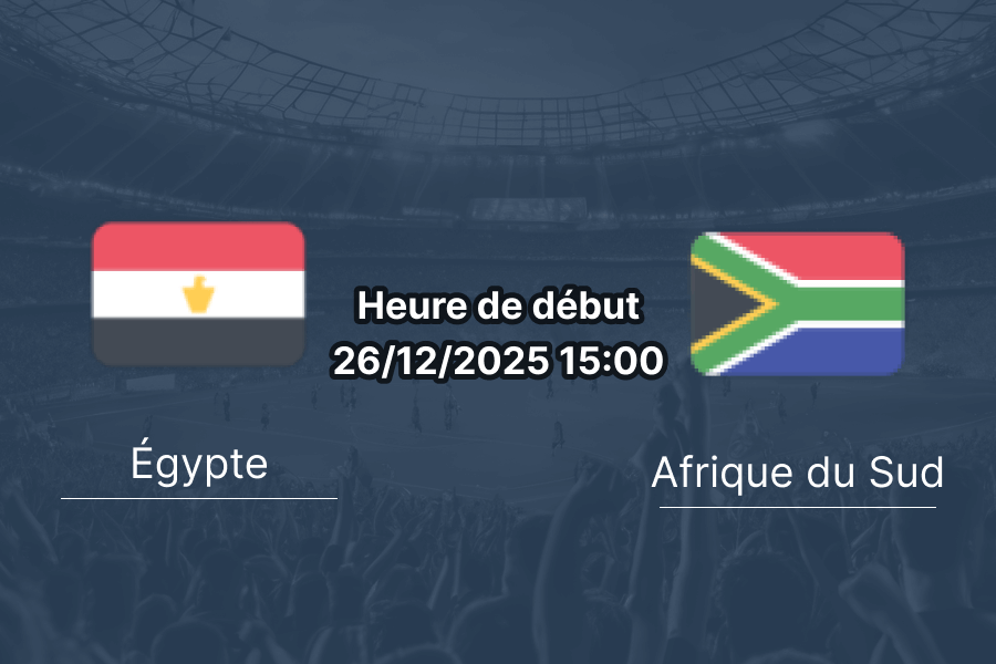 Couverture pronostic Égypte – Afrique du Sud, CAN Groupe B