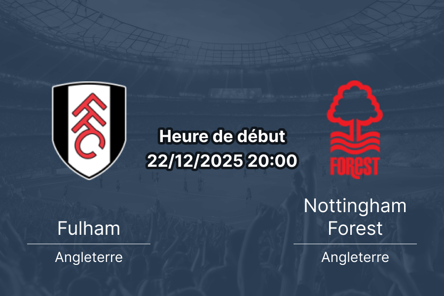 Couverture pronostic Fulham – Nottingham Forest, analyse Premier League complète