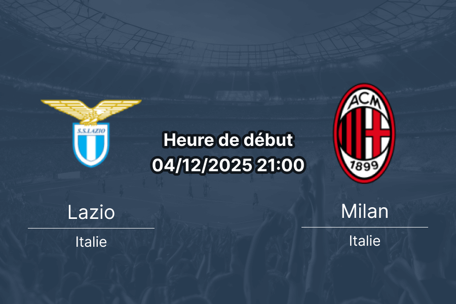 Couverture du pronostic du match Lazio vs Milan.