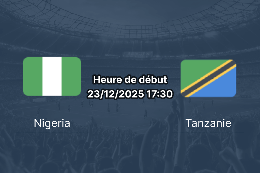 Pronostic Nigeria – Tanzanie CAN 2025, visuel de couverture du match.