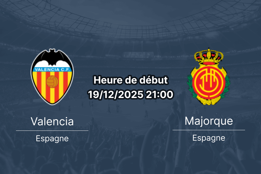 Couverture du match entre Valencia et Majorque montrant une ambiance de compétition.