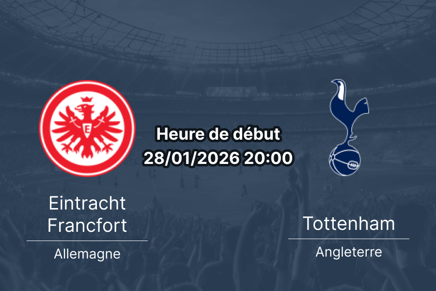 Pronostic Eintracht Francfort contre Tottenham Hotspur Ligue des Champions 28 janvier 2026 cotes analyse 1xBet Burkina Faso
