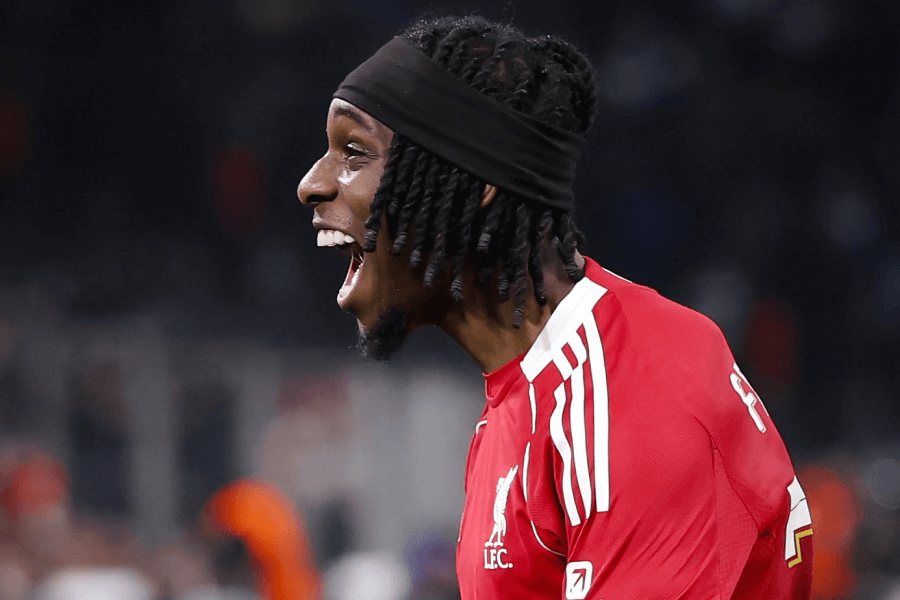 Jeremie Frimpong autogoal malheureux match Marseille Liverpool Ligue Champions