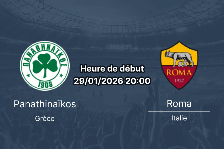 Pronostic Panathinaïkos Rome Europa League 29 janvier 2026 cotes 1xBet Burkina Faso