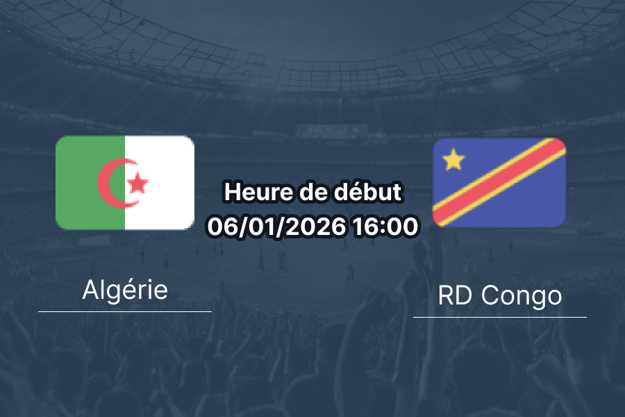Couverture pronostic Algérie – RD Congo, 1/8 CAN Rabat