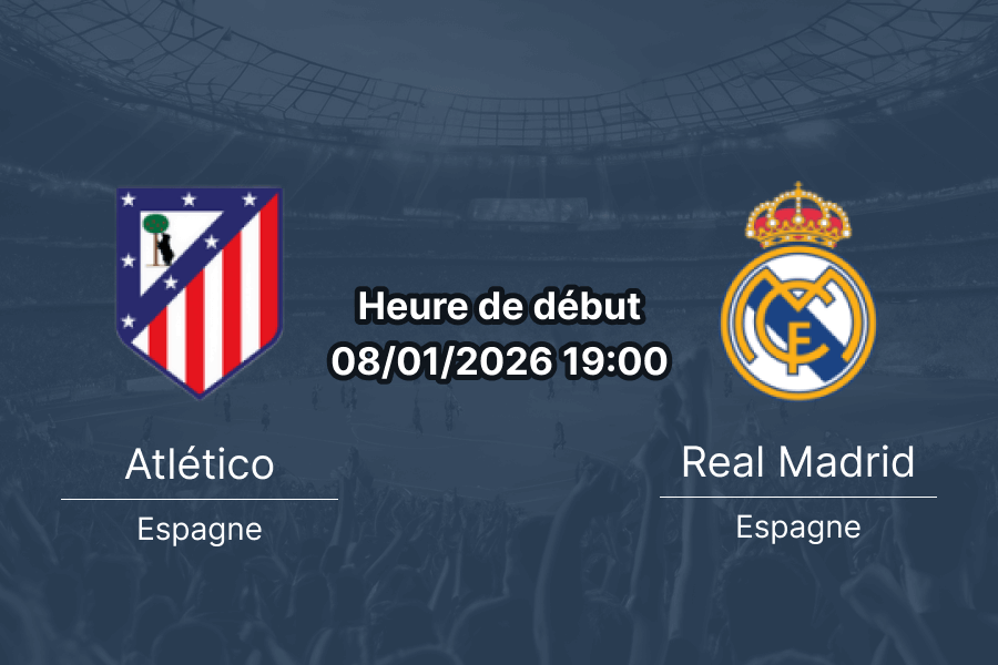Couverture pronostic Atlético – Real Madrid, Supercoupe d’Espagne