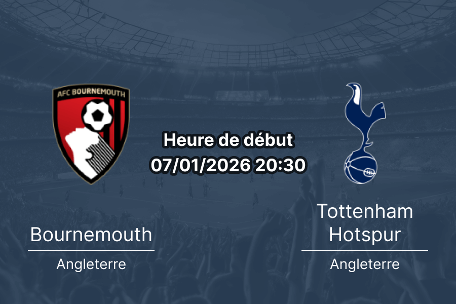 Couverture pronostic Bournemouth – Tottenham, Premier League J21