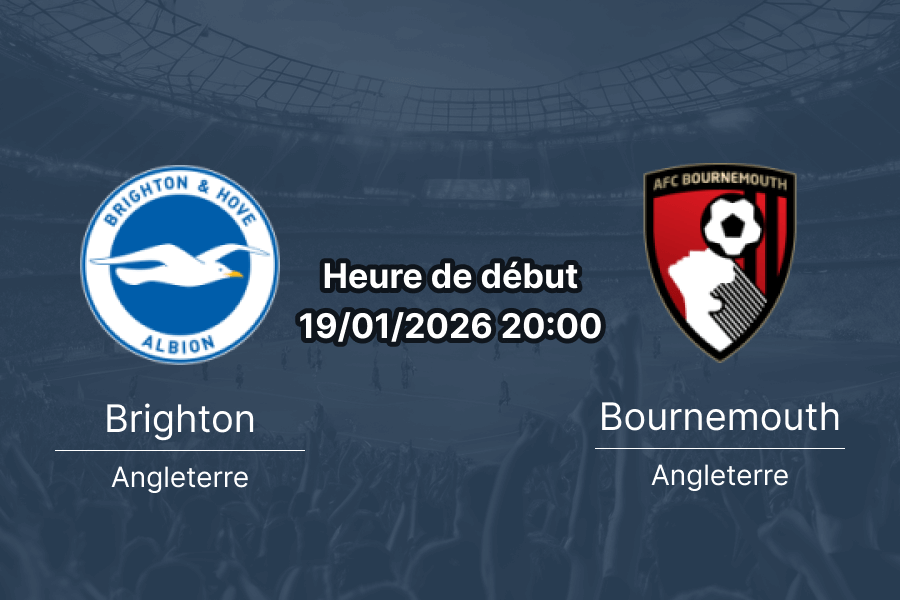Couverture pronostic Brighton Bournemouth Amex Stadium Premier League duel