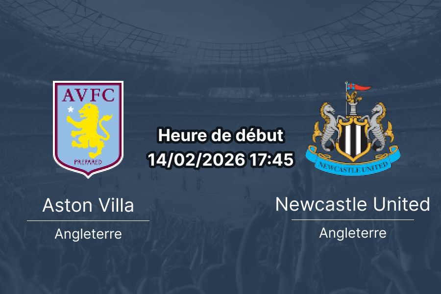 Pronostic Aston Villa vs Newcastle United FA Cup 14 février 2026 analyse cotes bookmaker 1xBet