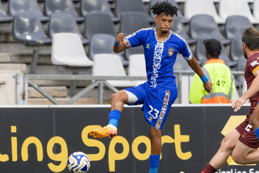 Patrick Fisher défenseur TS Galaxy action match PSL Afrique Sud