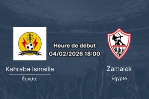Pronostic Kahraba Ismailia vs Zamalek Egyptian Premier League 04 février 2026 cotes statistiques 1xBet Burkina