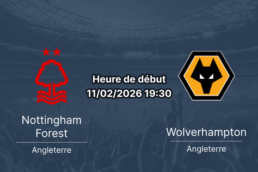 Pronostic Nottingham Forest contre Wolverhampton Premier League 11 février 2026 analyse statistiques cotes paris City Ground match maintien six points