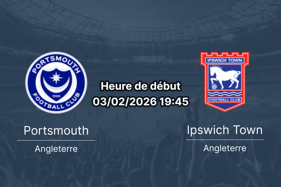 Pronostic Portsmouth Ipswich Town Championship 3 février 2026 analyse tactique après victoire 3-0 West Brom Fratton Park
