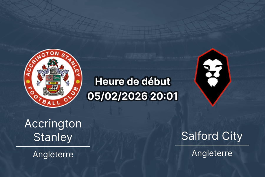 Pronostic Accrington Stanley contre Salford City EFL League Two 5 février 2026 Wham Stadium