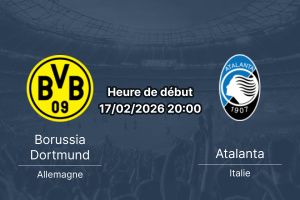 Pronostic Borussia Dortmund vs Atalanta UEFA Champions League 17 février 2026 play-offs aller Signal Iduna Park Westphalie