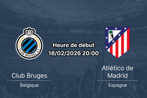 Pronostic Club Bruges KV vs Atlético Madrid UEFA Champions League play-offs aller 18 février 2026 Jan Breydel Stadium Bruges Belgique