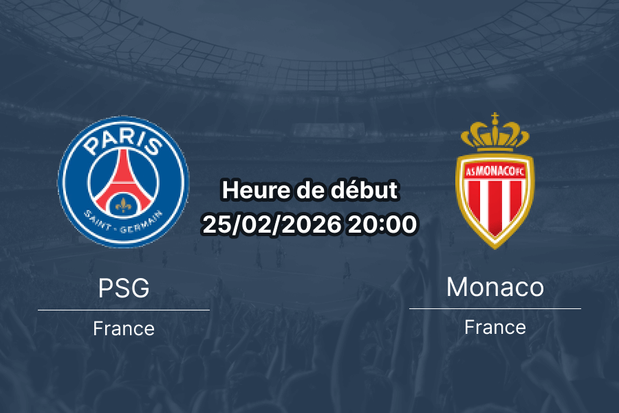 Pronostic Paris Saint-Germain vs AS Monaco barrages retour Ligue des Champions UEFA 2025-26, 25 février 2026 Parc des Princes Paris France, analyse paris sportifs 1xBet Burkina Faso