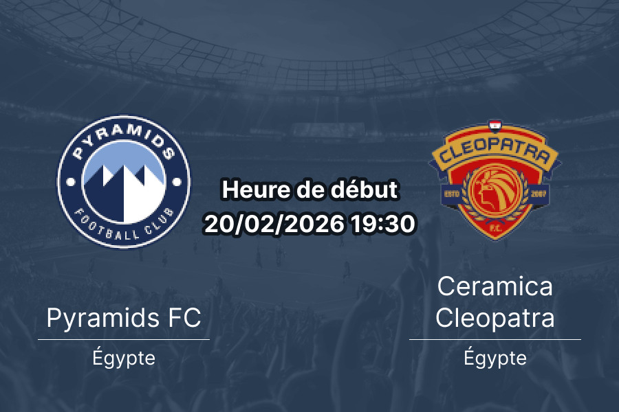 Pronostic Pyramids FC vs Ceramica Cleopatra Egypt Premier League 17e journée 20 février 2026 Addis Ababa Stadium choc de leaders égyptiens
