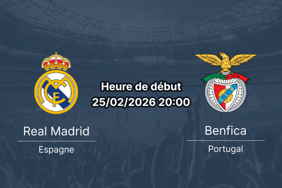 Pronostic Real Madrid vs Benfica barrages retour Ligue des Champions UEFA 2025-26, 25 février 2026 Santiago Bernabéu Madrid Espagne, analyse paris sportifs 1xBet Burkina Faso