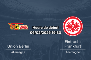Pronostic Union Berlin contre Eintracht Frankfurt Bundesliga 21e journée 6 février 2026 Stadion Alte Försterei duel offensif 27 points