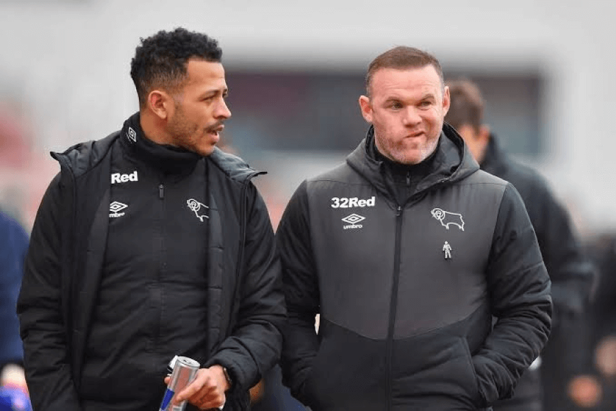 Rooney et Rosenior ensemble à Derby County en 2021