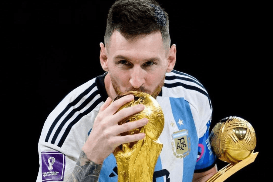 Lionel Messi capitaine Argentine maillot Albiceleste célébration but 2026