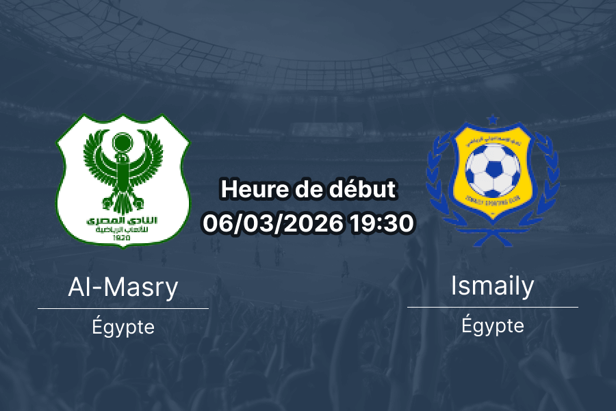 Pronostic Al-Masry vs Ismaily – Egyptian Premier League journée 21 – 6 mars 2026 – analyse et cotes 1xBet