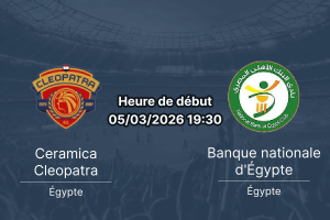 Pronostic Ceramica Cleopatra vs Banque nationale d'Égypte Egyptian Premier League 5 mars 2026 – analyse paris sportifs 1xBet Burkina Faso