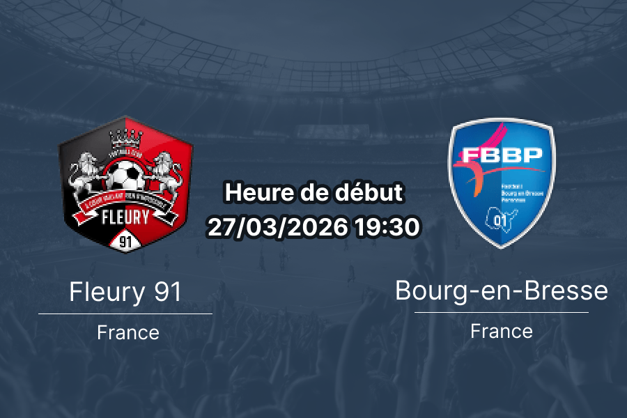 Pronostic Fleury 91 Bourg-en-Bresse Peronnas 01 Championnat National France 27 mars 2026 Abdoulaye Barry 1xBet APK Burkina