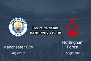 Pronostic Manchester City vs Nottingham Forest Premier League 29e journée 4 mars 2026 Etihad Stadium