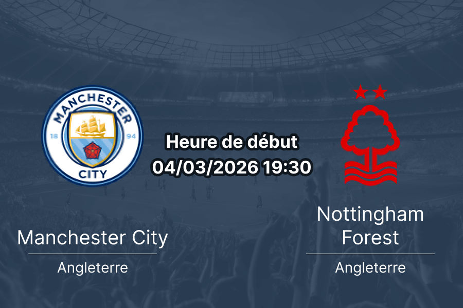 Pronostic Manchester City vs Nottingham Forest Premier League 29e journée 4 mars 2026 Etihad Stadium