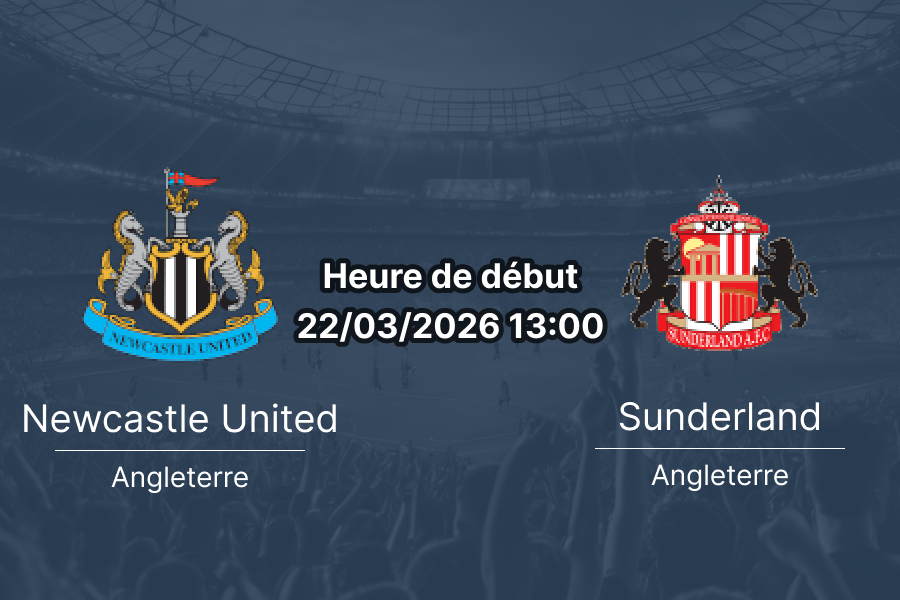 Pronostic Newcastle United vs Sunderland Tyne-Wear derby 31e journée Premier League 22 mars 2026 13h00 St James Park xG paris
