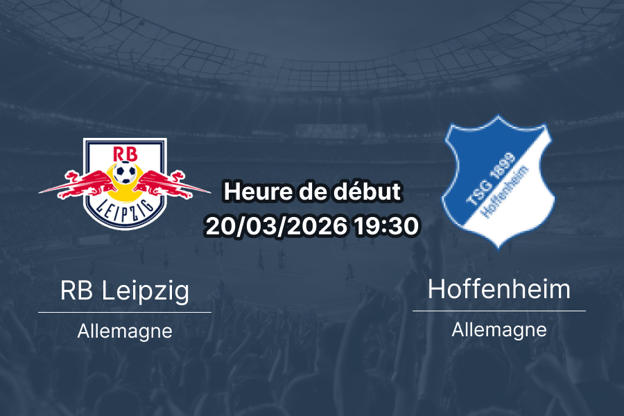 Pronostic RB Leipzig vs TSG 1899 Hoffenheim Bundesliga journée 27 vendredi 20 mars 2026 Red Bull Arena Leipzig analyse cotes 1xBet APK Burkina Faso