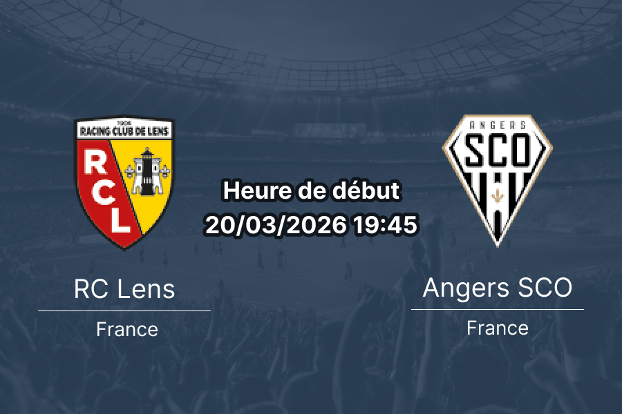 Pronostic RC Lens vs Angers SCO Ligue 1 journée 27 vendredi 20 mars 2026 Stade Bollaert-Delelis Lens analyse cotes 1xBet APK Burkina Faso