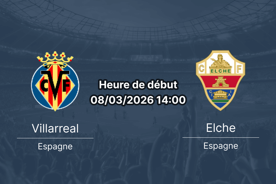 Pronostic Villarreal vs Elche La Liga 27e journée 8 mars 2026 – analyse et cotes à l'Estadio de la Cerámica