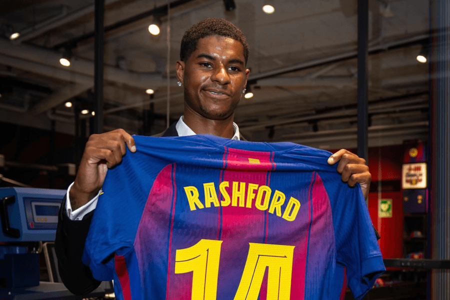 Marcus Rashford en maillot FC Barcelone lors d'un match de Liga 2026