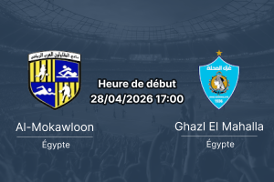 Pronostic Al-Mokawloon Al Arab vs Ghazl El Mahalla FC – Egyptian Premier League Relegation Group 28 avril 2026 – Arab Contractors Stadium Osman Ahmed Osman Le Caire 35000 places – Analyse, cotes et paris sur 1xbetapkburkina.com