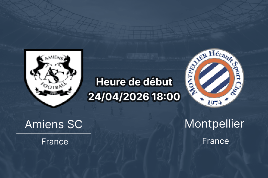 Pronostic Amiens SC vs Montpellier HSC – Ligue 2 32e journée 24 avril 2026 – Stade de la Licorne duel milieu de tableau