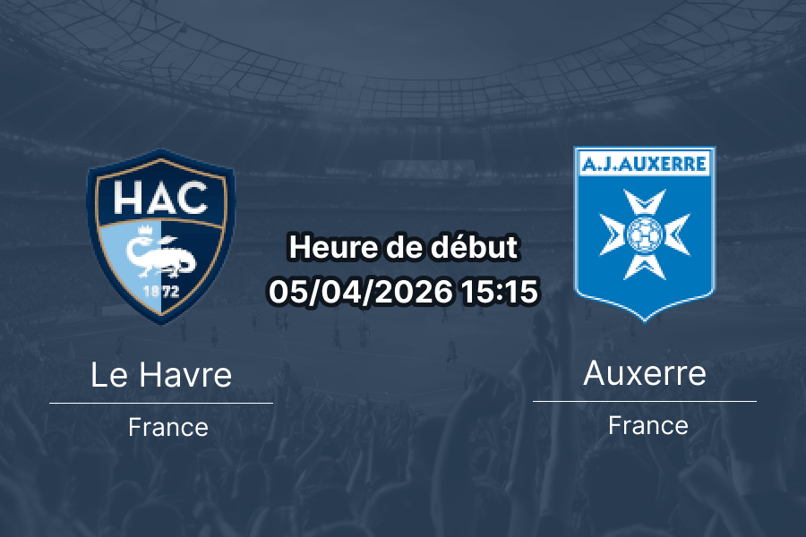 Pronostic Le Havre AC vs AJ Auxerre Ligue 1 journée 28 5 avril 2026 Stade Océane choc maintien cotes Bet365 analyse 1xBet Burkina Faso