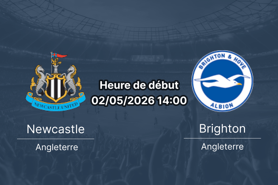 Pronostic Newcastle United vs Brighton & Hove Albion - Premier League 2 mai 2026 - analyse H2H, forme et cotes 1xBet Burkina Faso