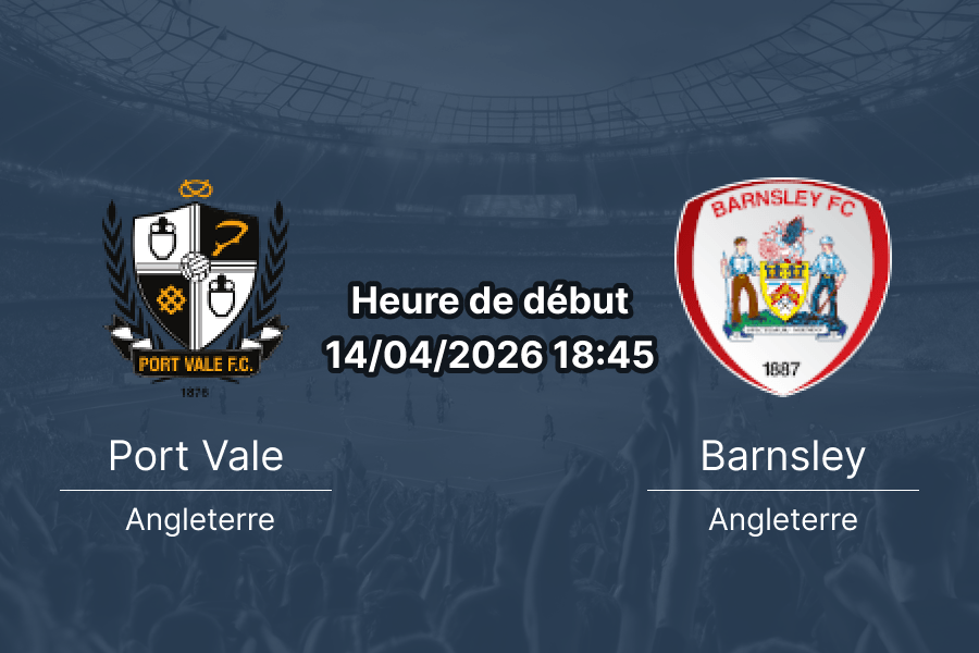 Pronostic Port Vale vs Barnsley League One 14 avril 2026 Vale Park Stoke-on-Trent – analyse cotes relégation survie