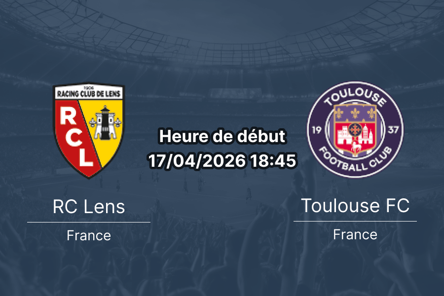 Pronostic RC Lens vs Toulouse FC – Ligue 1 McDonald's 2025-2026 – 17 avril 2026 au Stade Bollaert-Delelis, Lens