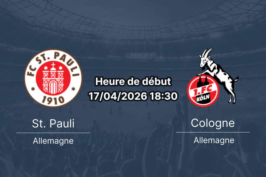 Pronostic St. Pauli vs FC Cologne – Journée 30 Bundesliga 2025-2026 – 17 avril 2026 au Millerntor-Stadion, Hambourg