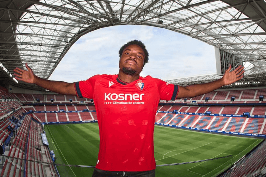 Enzo Boyomo défenseur Osasuna duel aérien La Liga 2026